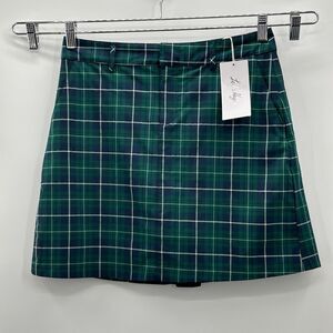 Lady Hagen Plaid Back Pleat Golf Skort Women’s 4 (29) Leaderboard Green